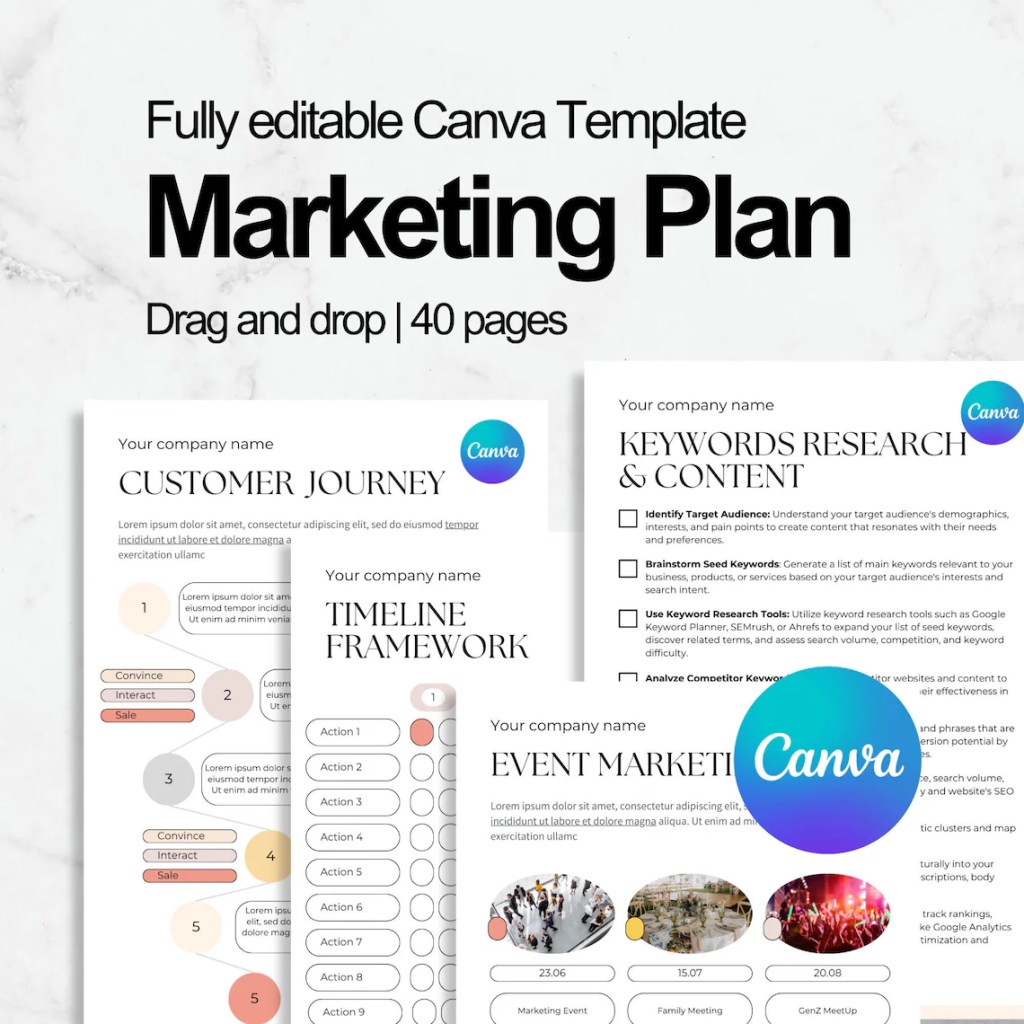 Jus Agency - Marketing Plan Canva Template