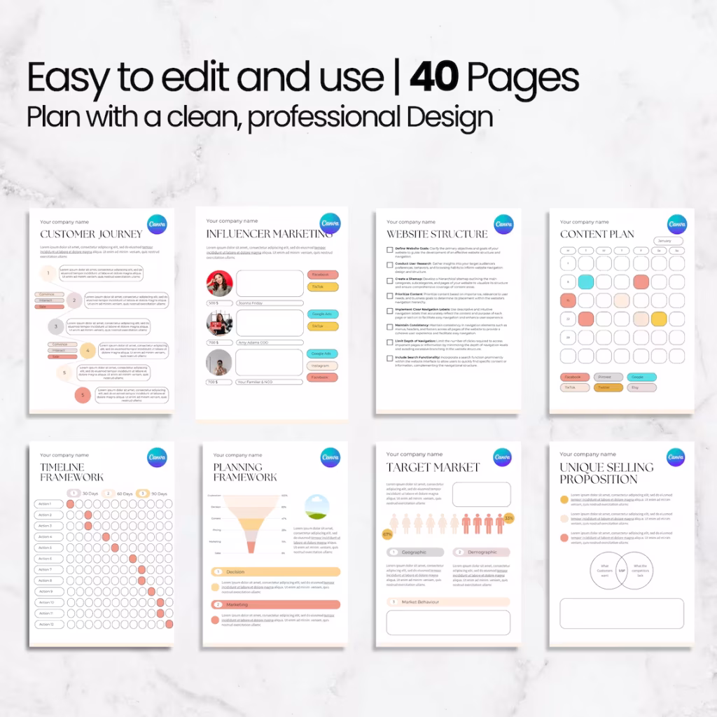 Jus Agency - Marketing Plan Canva Template