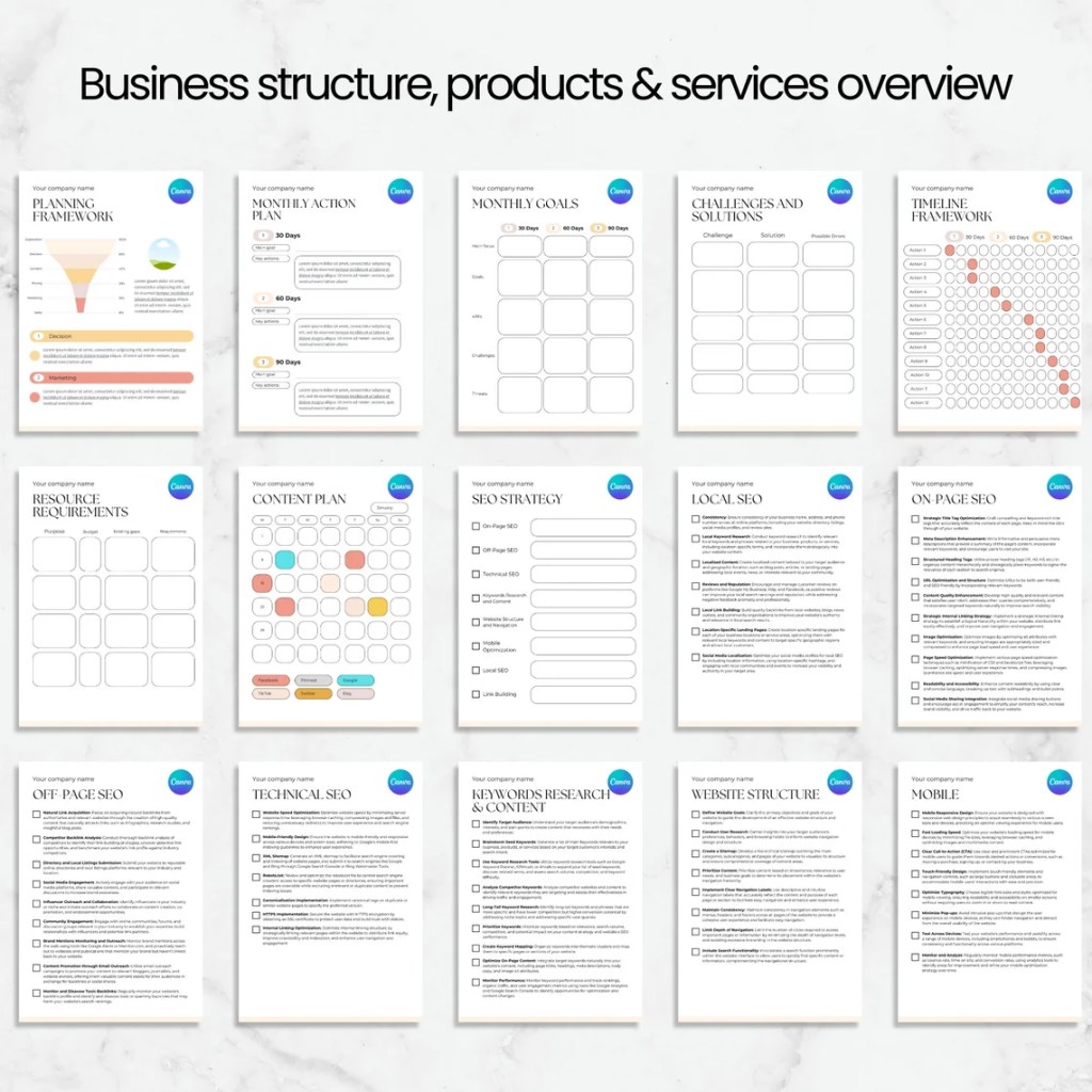 Jus Agency | Business Planner Canva Template