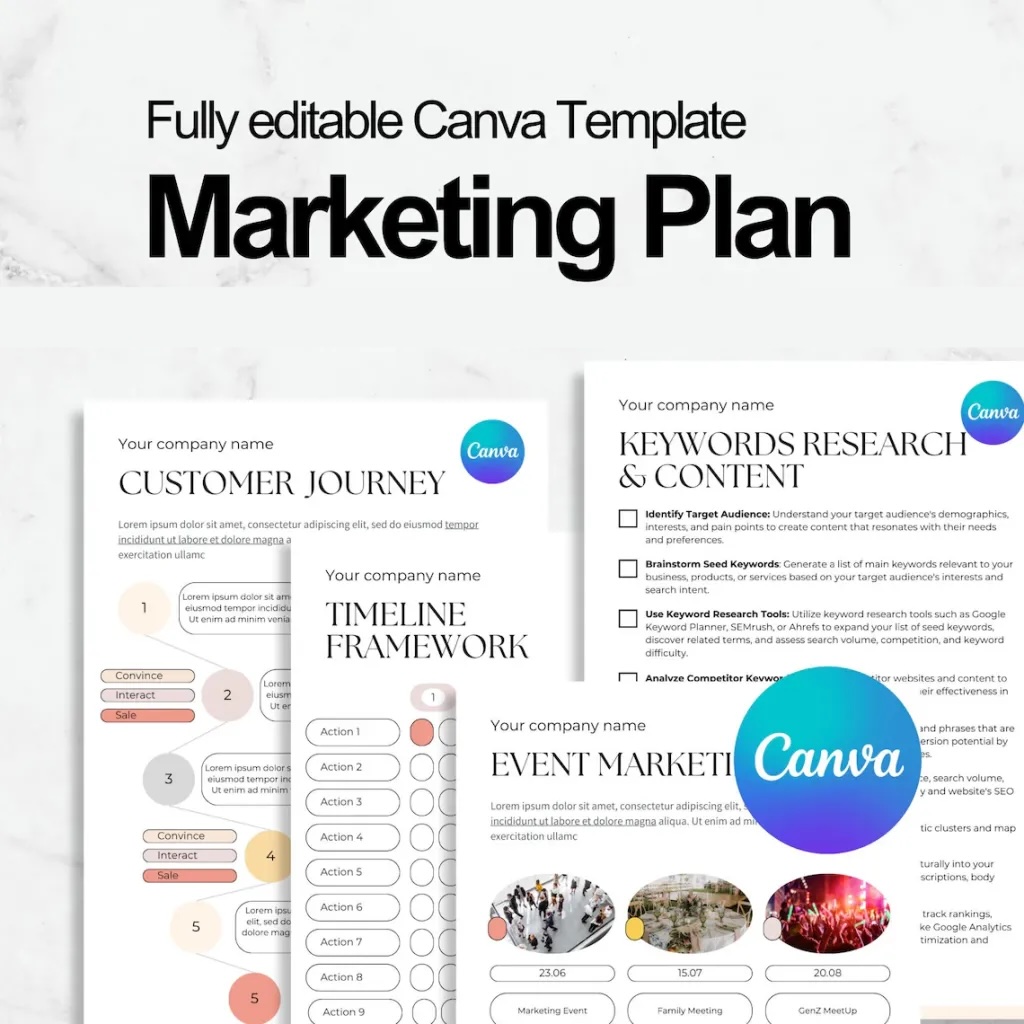 Jus Agency - Marketing Plan Canva Template